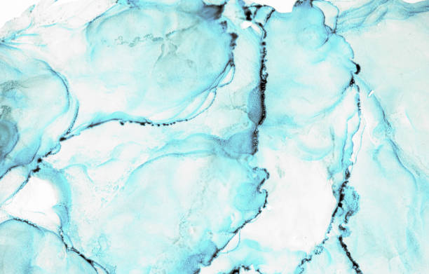 istock Abstract color background, hand drawn alcohol painting, liquid ink technique 1312859838