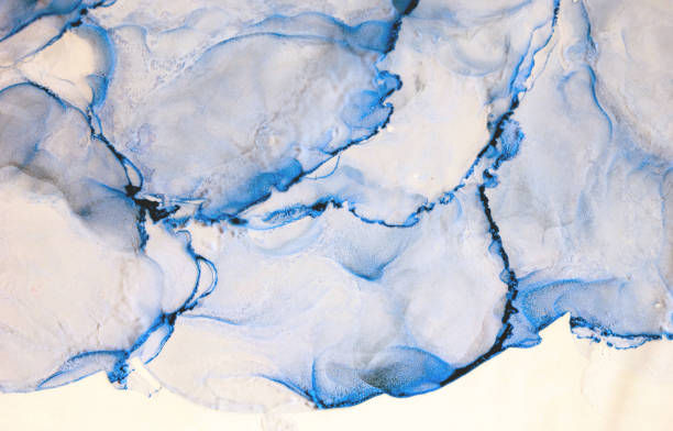 istock Abstract color background, hand drawn alcohol painting, liquid ink technique 1312859841