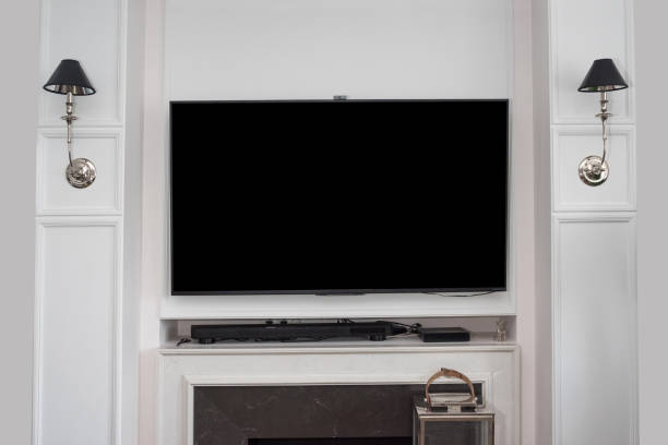 istock Modern apartment with home theater. 1312861078