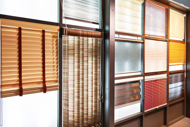 istock Blinds on windows in household store 1312861772