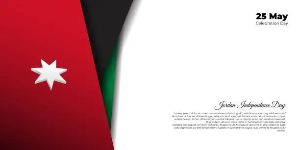 Vector illustration of Jordan Independence Day background design