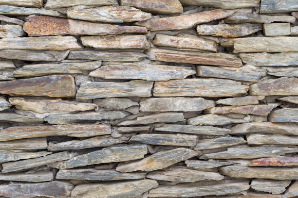 istock A wall made of an old random size stone. Stone texture for background 1312870445
