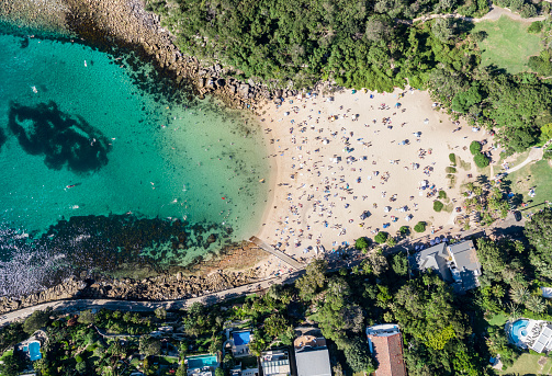 Aerial view of the beachside town of Kingscliff, New South Wales