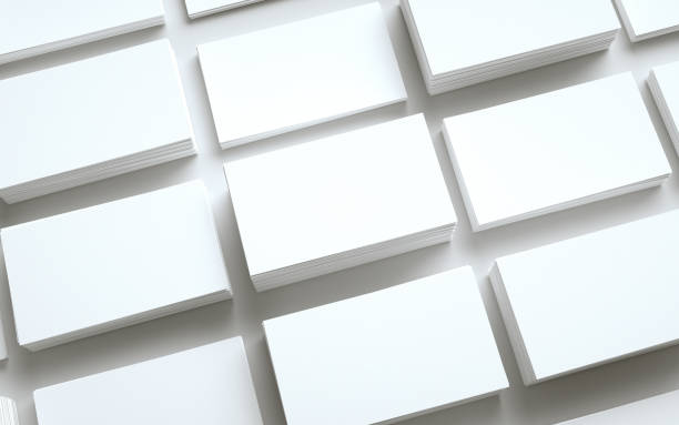 istock Business Card Mock-Up (US 3.5 x 2) - Multiple Stacks of Cards 1312878805