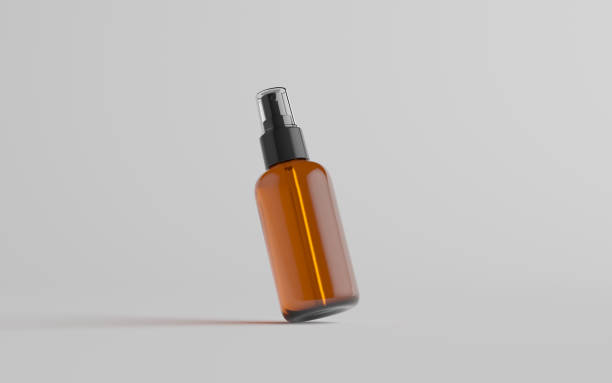 istock Amber Spray Bottle Mockup - One Bottle 1312878858