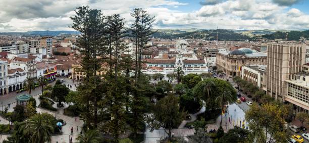 istock Aerial view of Parque Calderon square in Cuenca, Ecuador 1312881382
