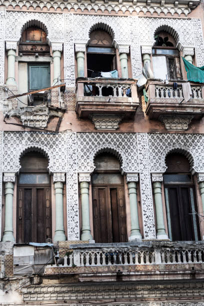 istock Dilapidated house facing Paseo de Marti Prado avenue in Havan 1312888908