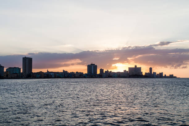 istock Sunset behind the skyline of Havana, Cub 1312888921
