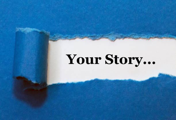 Your Story Written Under Blue Torn Paper