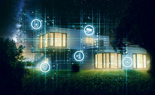 groot Ik heb een Engelse les Corrupt House Living Smart Home Stock Photo - Download Image Now - Home Automation,  Domestic Life, Home Interior - iStock