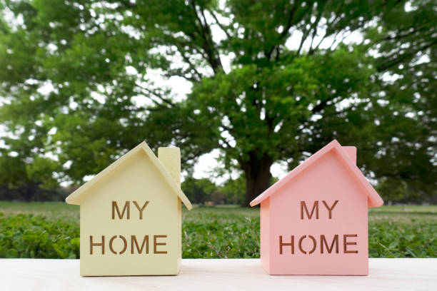 istock Miniature houses and plants. 1312913106