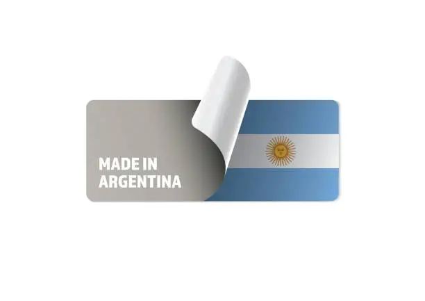 Vector illustration of Made In Argentina Sticker