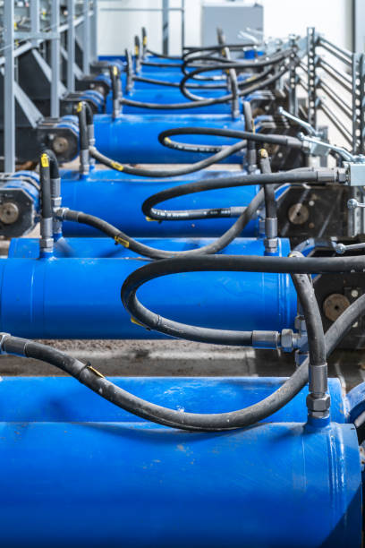 istock Biofuel boiler house wood chips transportation system 1312921555