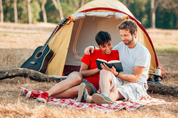 istock happiness friends smiling at the camping 1312922768