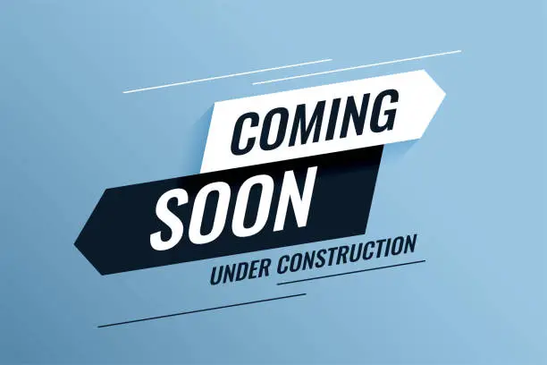 Vector illustration of coming soon under construction background design