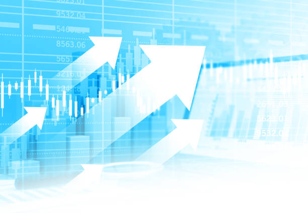 istock Arrows in stock market graph 1312929662