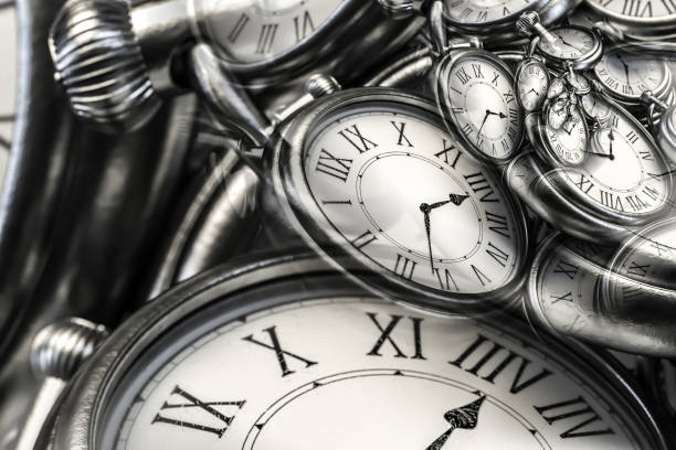 istock Droste effect background with infinite clock spiral. Abstract design for concepts related to time. 1312940435