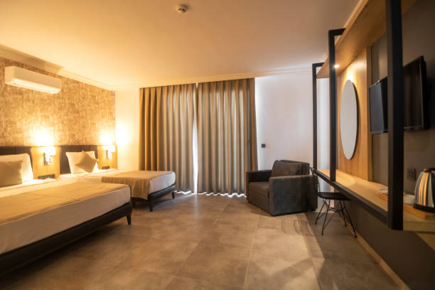 istock Luxurious and elegant bedroom interiors 1312943283