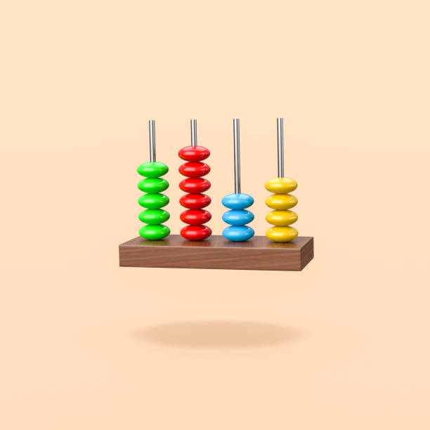 istock Colorful Wooden Abacus on Orange Background 1312944697