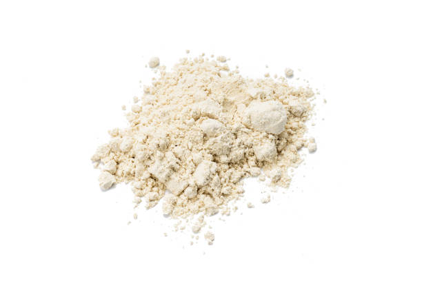 istock dry wasabi powder isolated on a white background. above view 1312945686