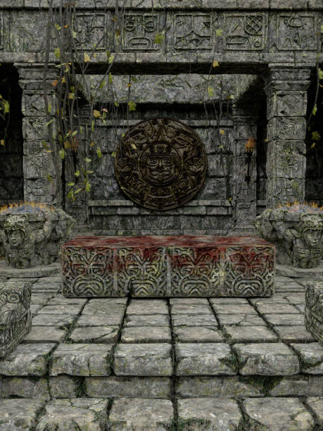 istock Abandoned fantasy Mayan temple. 1312947692