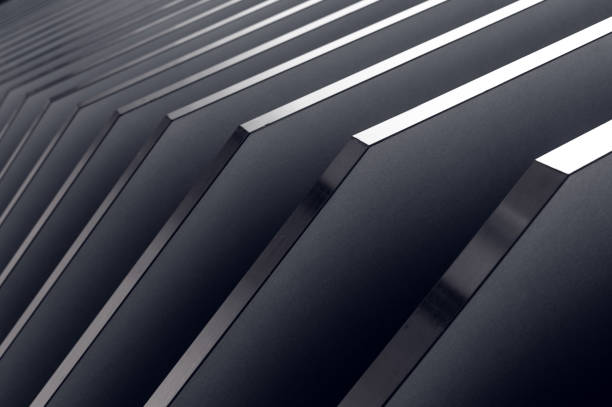 istock Close-up photo of technological metal grid structure. Abstract background image on the subject of modern architecture 1312950312