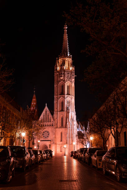 istock Hungary, Budapest at night, St. Matthias Church illuminated by lights 1312955971