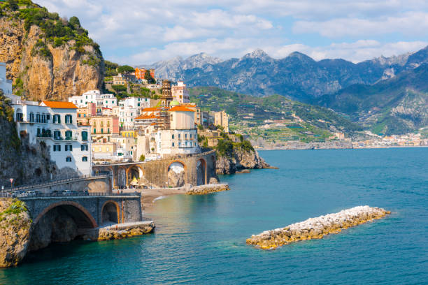 istock Panoramic view of Atrani 1312956956