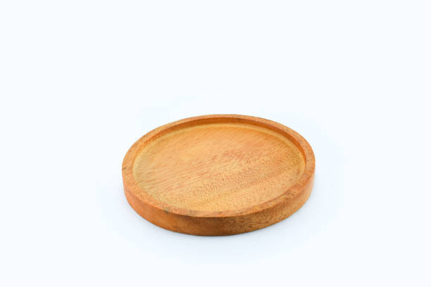 istock Mahogany cup holder on isolated white background 1312970496
