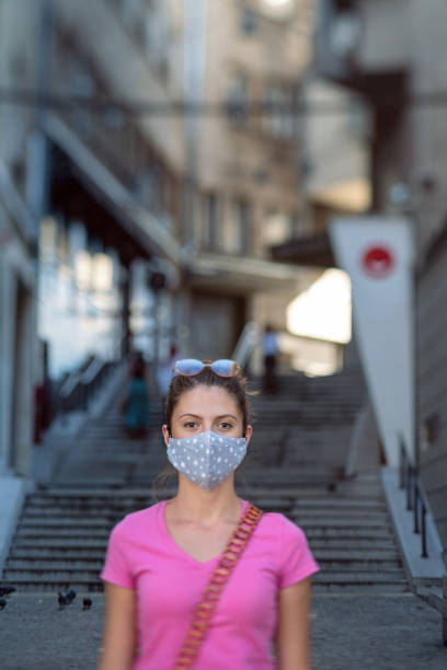 istock Girl smiling under the mask 1312978176