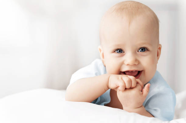 istock Portrait of a crawling baby 1312979518