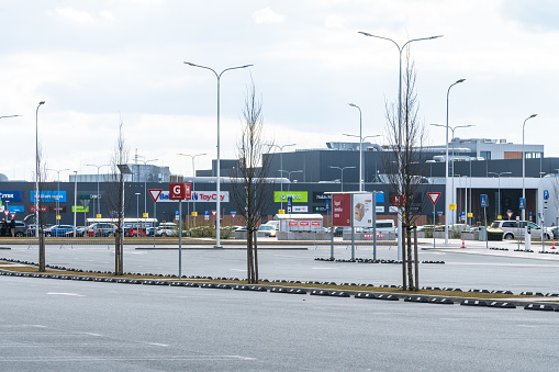 Poznan, Poland - 13 April 2024: Lidl supermarket logo sign.