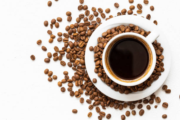 istock Coffee grains and baked coffee. 1312985491