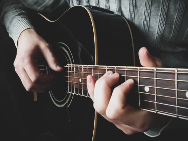 istock man's hands playing acoustic guitar closeup 1312985519