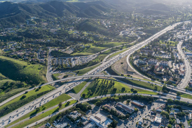 istock Thousand Oaks 101 and 23 Freeway Interchange Aerial 1312986685