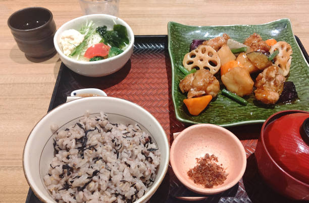 istock Japanese food, teishoku 1312989690