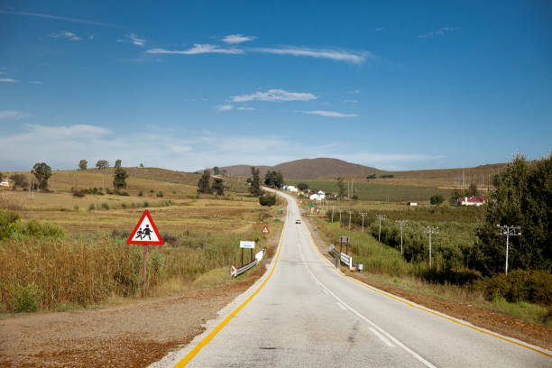 Road trip in South African rural landscape
