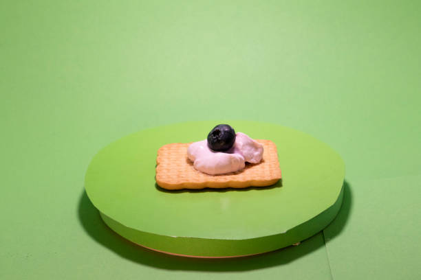 istock cookie with cream and berries isolated sweet chroma key 1312991033