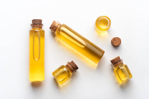 Bottles of CBD Oil stock photo