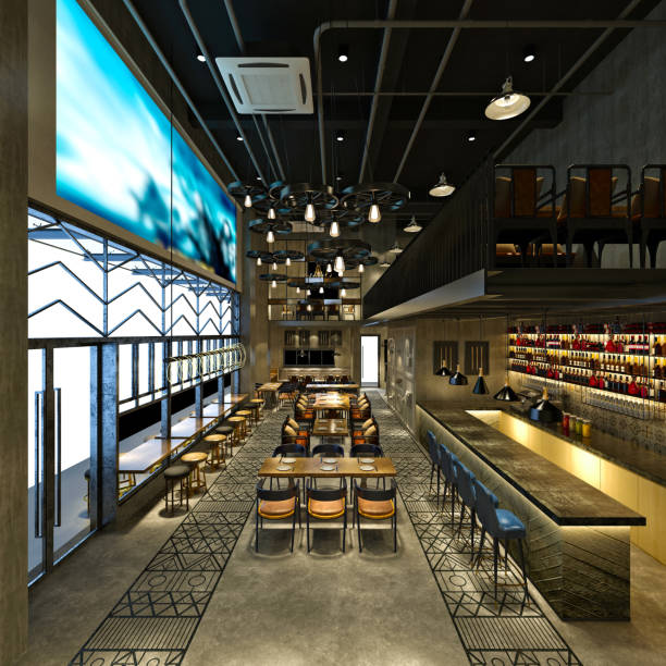 istock 3D render of cafetaria and restaurant 1312994361
