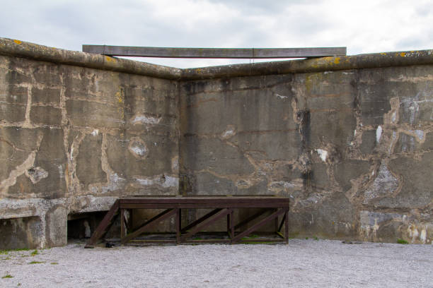 Belgium, Puurs, April 16, 2021. Fort Breendonk was a concentration camp during WWII. Gallows where prisoners were hung.