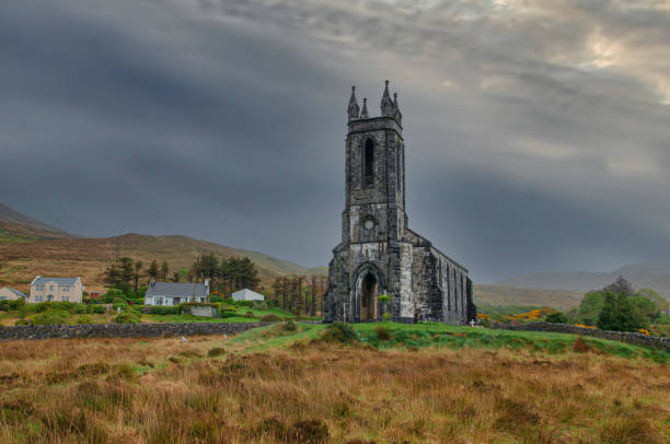 istock Abandoned church,  moody sky. 1312997850