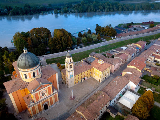 istock Aerial view of Boretto cathedral , Emilia Romagna. Italy 1313013930