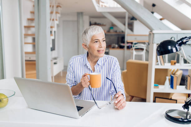 istock Mature entrepreneur working at home 1313017481