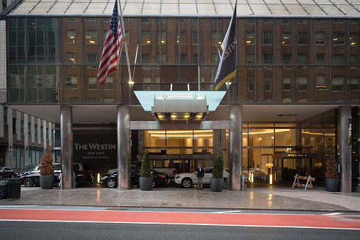 Manhattan, New York. April 16, 2021. The Westin Hotel at East 42nd street.