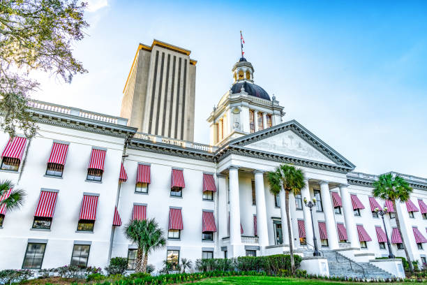 Florida State Capitol The Florida State Capitol Building located in the city of Tallahassee, Florida. state capitol building stock pictures, royalty-free photos & images