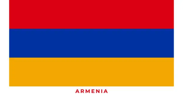 Vector illustration of The national flag of Armenia. Vector illustration of Armenia
