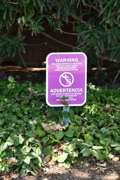 istock A warning to reclaim water purple sign 1313055458