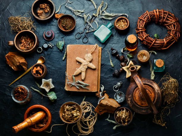 istock Voodoo doll,a doll used in witchcraft 1313058770