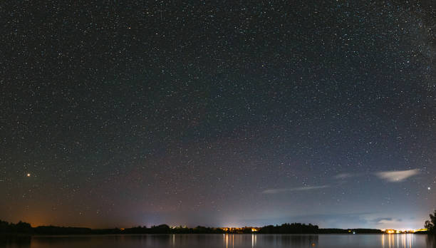 istock Real Colorful Night Stars. Natural Starry Sky Background Backdrop Landscape 1313063672